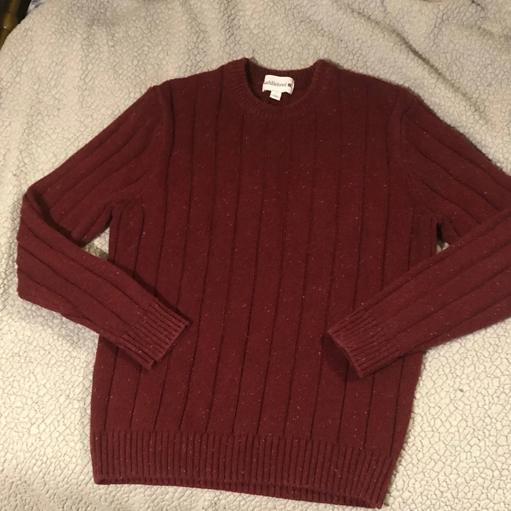Saddlebred Men's Burgundy Crewneck Sweater